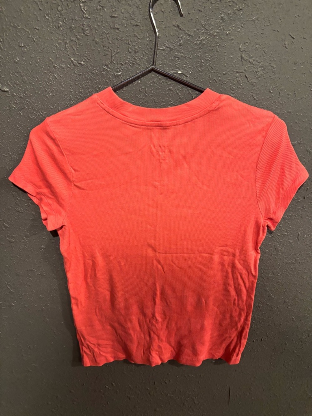 Women’s a new day Short Sleeve Crewneck Top in Coral Pink - Picture 2 of 3